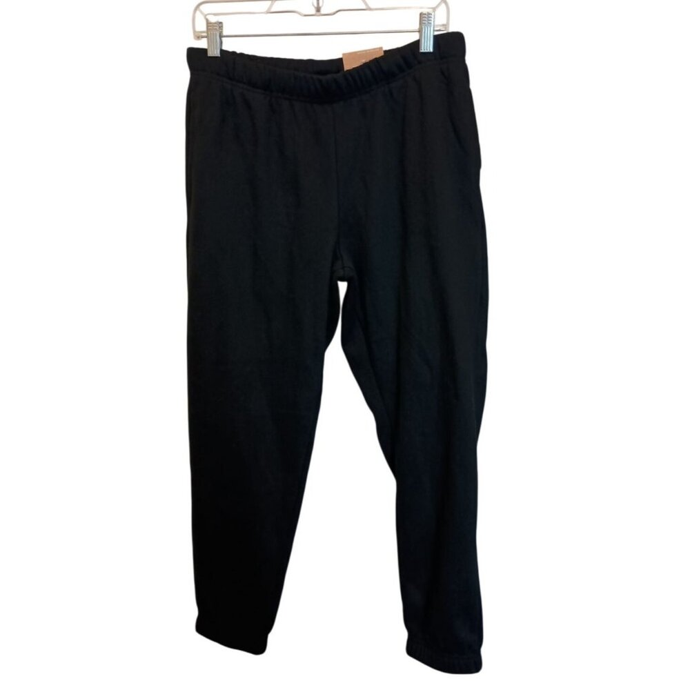 Ultra Flirt Boyfriend Jogger Super Fleece Sweatpants W/Pockets Women's Sz.L Blac